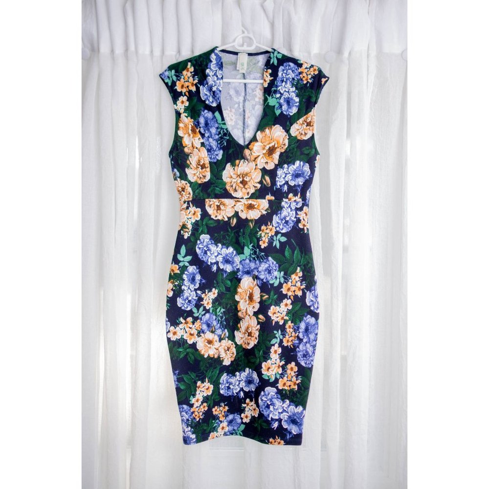 Floral Bodycon Midi Dress